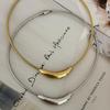 Elegant Metal Necklace Simple Heart Necklace Creative Vintage Choker  Daily