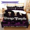 Name Custom Deep Purple Band Pattern Bedding Set Quilt Cover Pillowcase Home Decor Gift (1 * duvet cover + 2 * pillowcase, without core)
