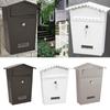 Wall Mount Lockable Mailbox Outdoor Metal Key Large Capacity Rural Home Decorative Office Business Parcel Box Packages Drop Slot