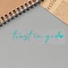 Trust In God Heart Car Rear View Mirror Sticker Decal Faith Bible Verse Christian Church Auto Vehicle Bumper Decor