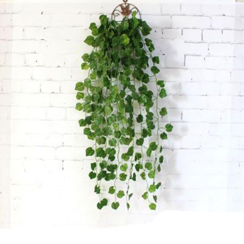 1Piece 1M Home Decor Artificial Ivy Leaf Garland Plants Vine Fake Foliage Flowers Creeper Green Ivy Wreath Garden Wall Decor