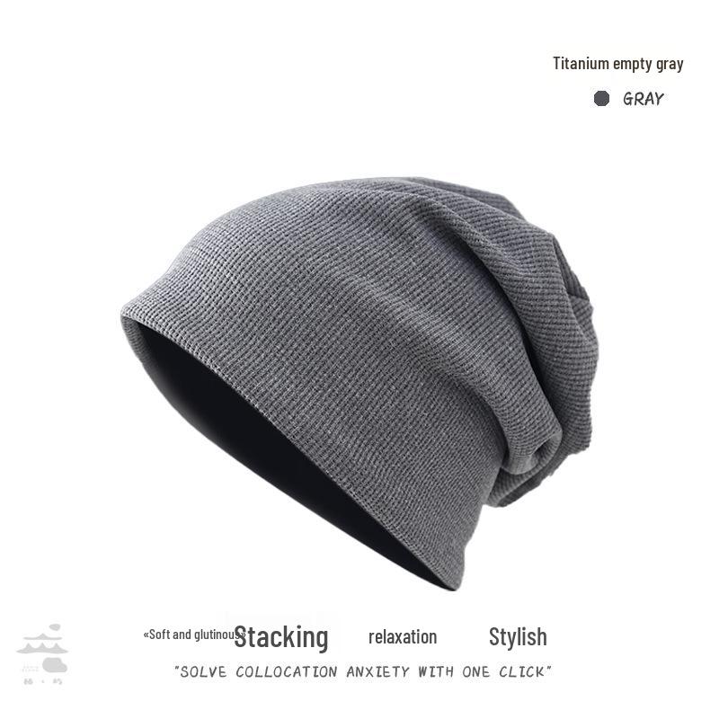 

Women s Japanese Style Ruched Slouchy Knit Beanie - Versatile, Casual Solid Color Head Wrap