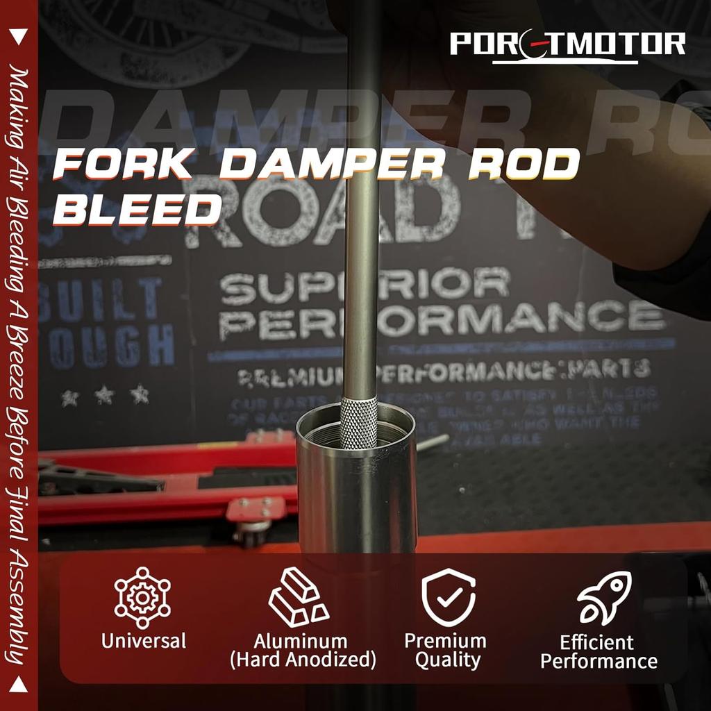 Motorcycle Fork Service Tool Kit, 3PCS Fork Maintenance Tool Set Fork Oil Level Tool, Fork Spring Compressor, And Damper Rod Bleed Tool