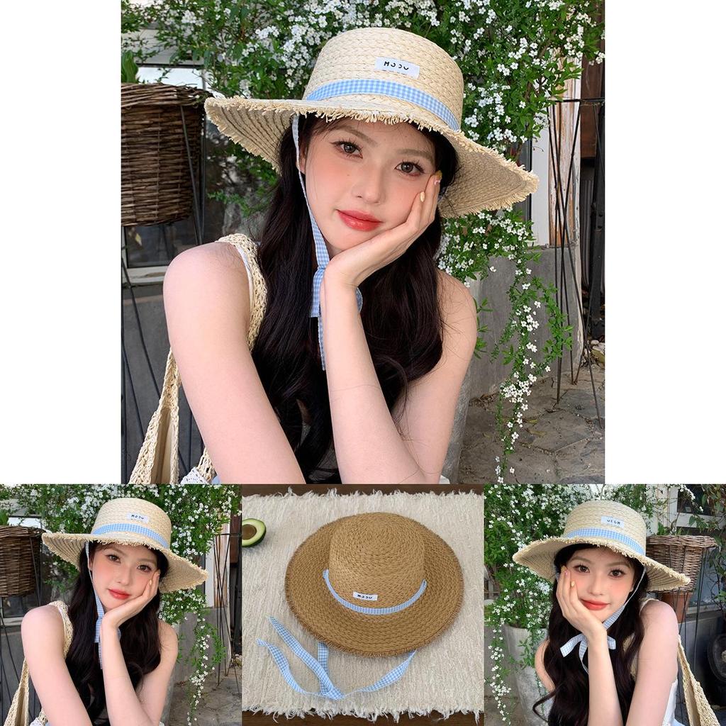 Summer Stylish Wide Brim Straw Hat For Women With Sweet Cute Design Ideal For Beach