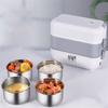 Electric Lunch Box Double Layer Insulated Food Heater for Dormitory Kitchen Office Travel Food Storage Container