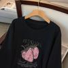 Plus Size Women's Knit Shirt, Round Neck, Loose Fit, Bust 150/160, Mid-Length