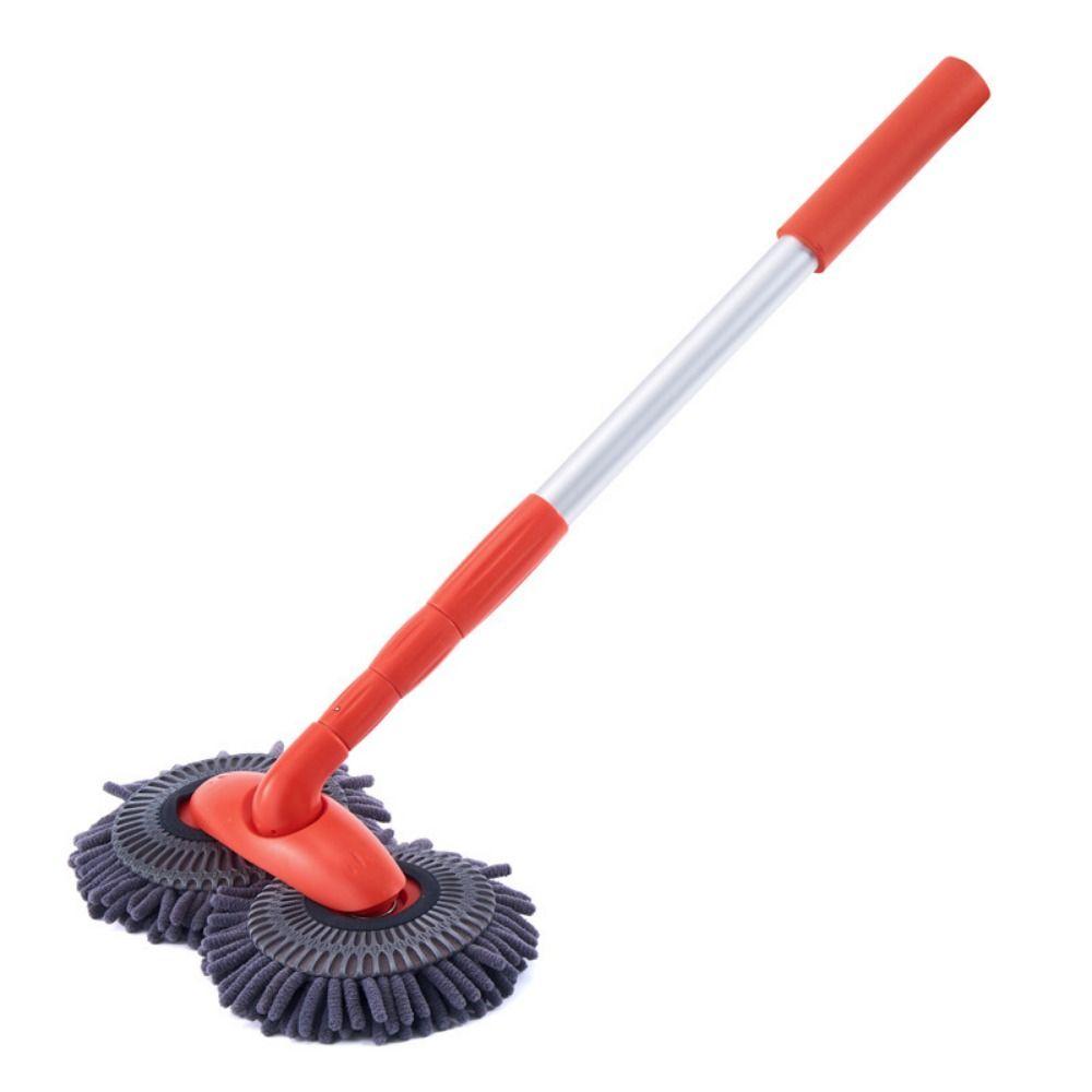 Three-Section Telescopic Car Washer Mop Double Brush Head Car Cleaning Kit  Vehicles