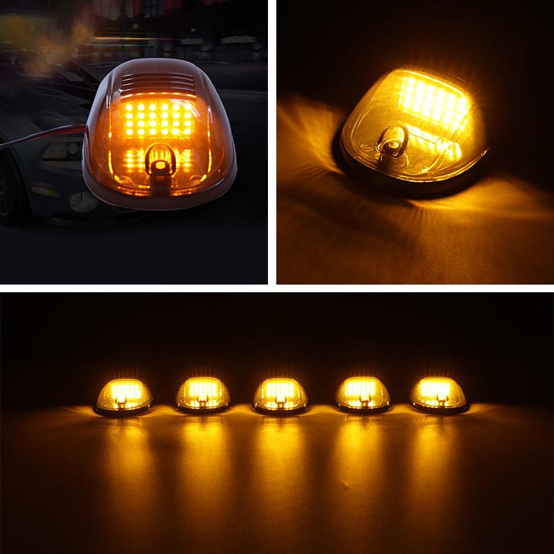 5Pcs/Set LED Lights 24LEDs Car Roof Running Signal Lamp Fit For Dodge Ram 1500 2500 3500 4500 5500 2003-2018 Car Accessories