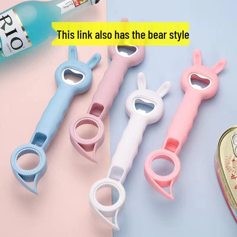 Little Bear & Rabbit Multifunctional 4-in-1 Creative Bottle & Can Opener