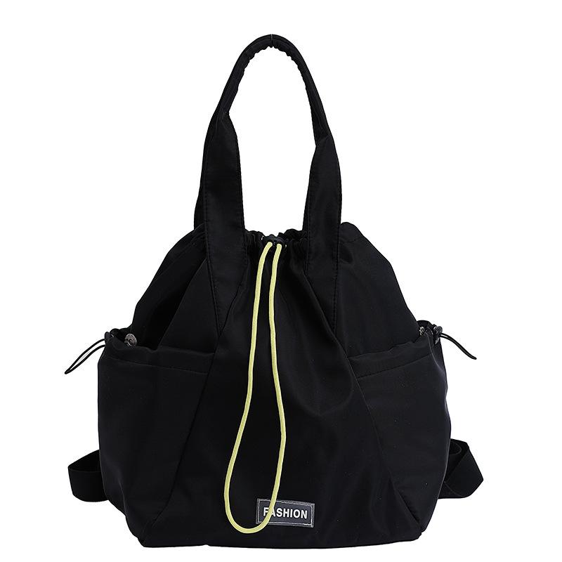 

Fashion 2025 new bundle drawstring backpack nylon bag college student outdoor sports travel backpack schoolbag women