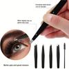 6pcs Eyebrow Grooming Kit: Stainless Steel Tweezers, Curved Scissors & Lash Brush - Perfect for Facial Hair Removal & Brow Shapi