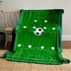 Soccer field layout with player positions and a ball in the center circle. for all seasons blanket lunch break throw gift