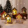 LED Snow House Christmas Tree Ornament with Santa Claus