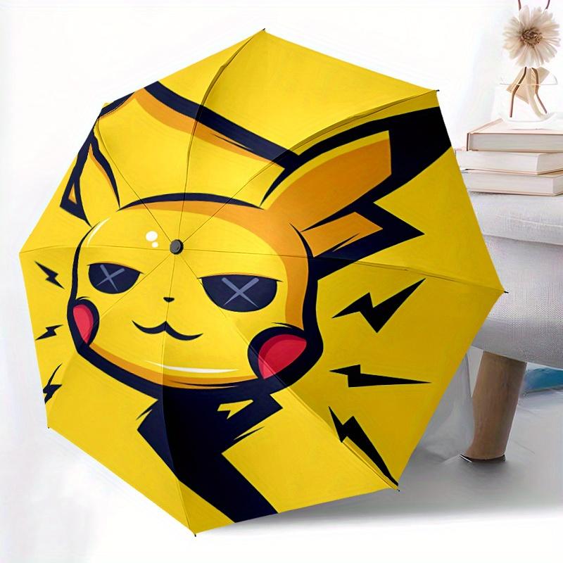 1pz Ombrello Elettrico Automatico Apri/Chiudi Pikachu, Robusto Telaio in Ferro, Ombrello da Viaggio Compatto - Regalo Perfetto per Donne, Uomini, a0829122