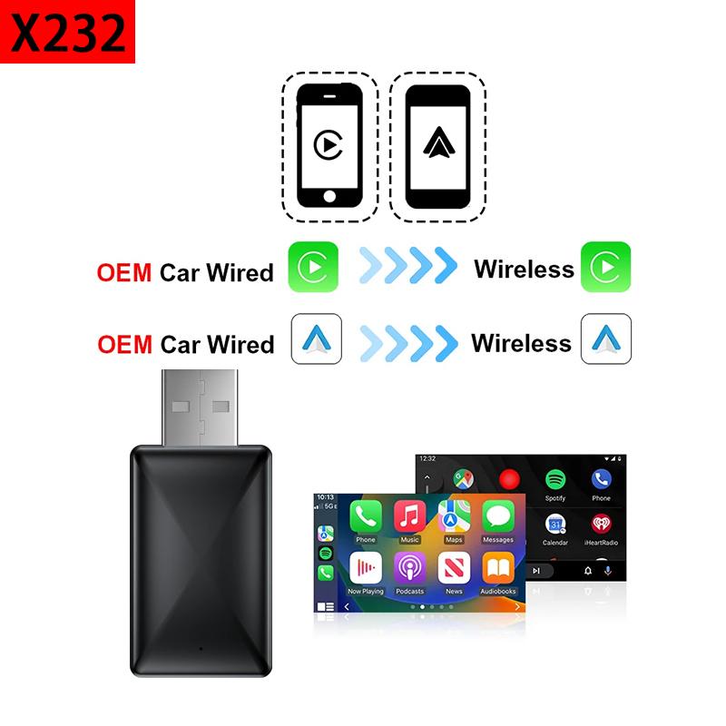

2в1 CarAIBOX беспроводной CarPlay беспроводной Android Auto Box адаптер Plug And Play автомобильные аксессуары для автомобильного радио с проводным CarPlay