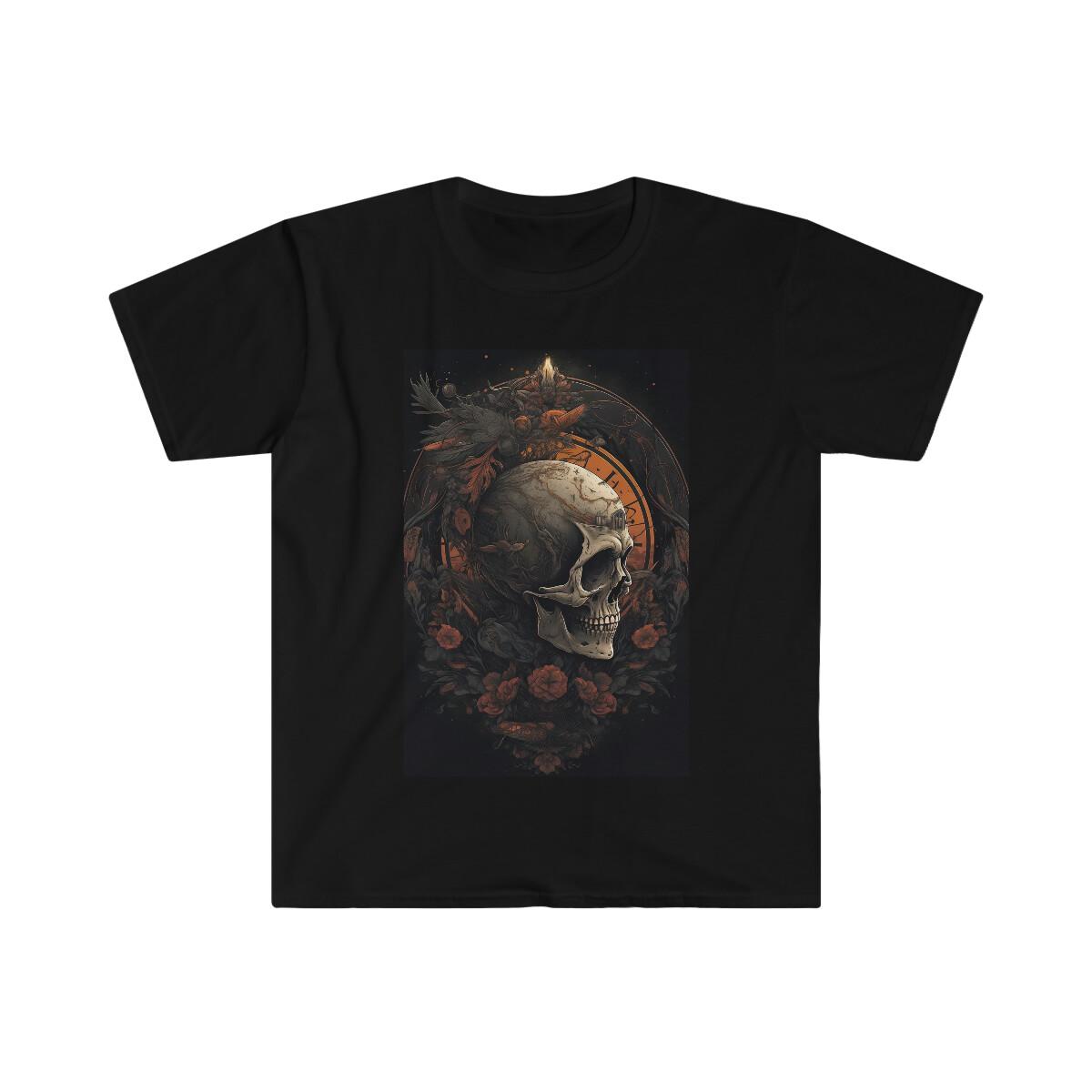 Skull t-shirt, skull graphic tee, gothic tee, punk rock t-shirt, skull shirt S
