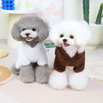 Warm Soft Dog Pajamas Jumpsuit Puppy Small Dog Hoodie Costume Clothes