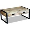 Vidaxl Stolik Kawowy Z 2 Szufladami, Lite Drewno Mango, 100X60X40 Cm