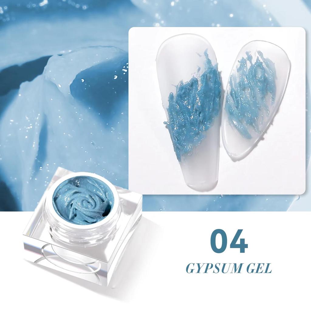 JTING Natural Resin Hot Popular Nail Art 4 Colors Gypsum Gel Nail Polish Set with 5ml Jars OEM Create Your Own Brand