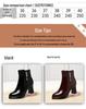 Autumn/Winter 2023 Chunky Heel Ankle Boots - Warm Fleece-Lined Leather Shoes for Middle-Aged Women