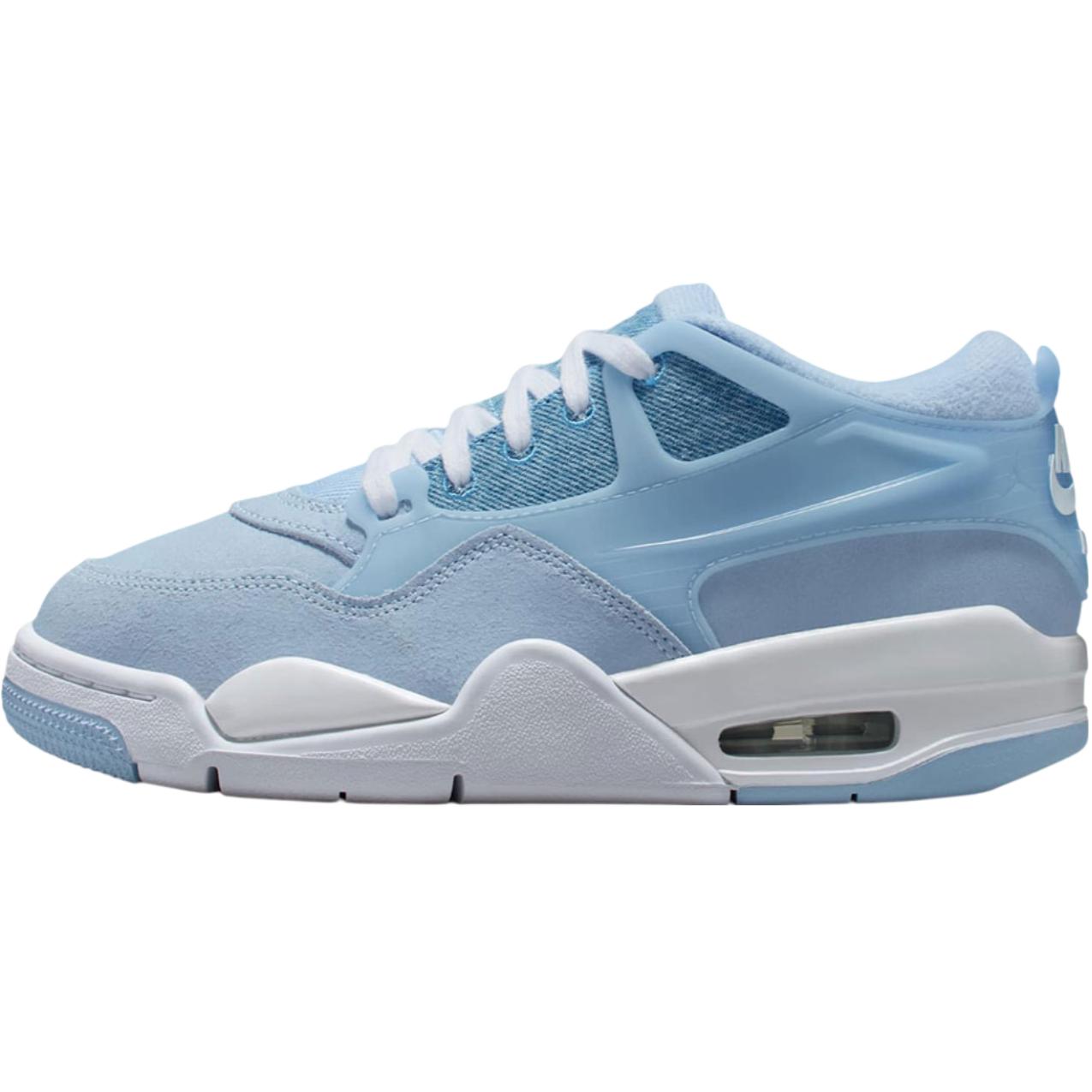 

Новые детские баскетбольные кроссовки Jordan Air Jordan 4 с низким верхом, противоскользящие, износостойкие, синие, для подростков IH2348-400 35.5