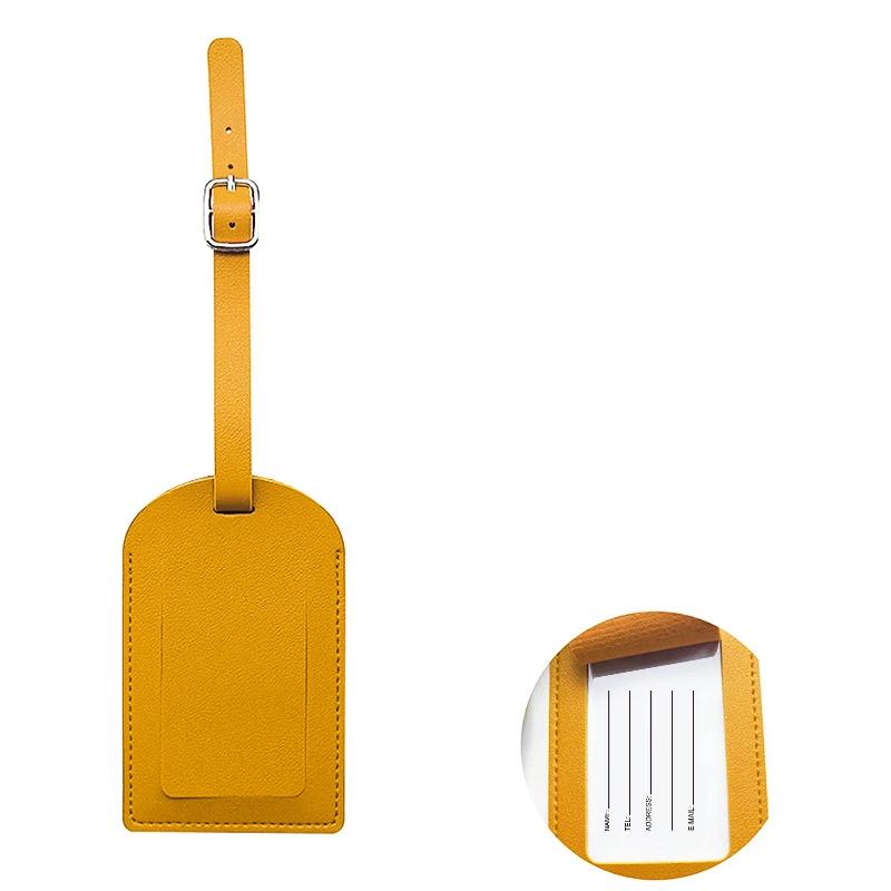 Travel Luggage Tag for Women Men Suitcase Identifier Label Baggage PU Leather Boarding Bag Tag ID Address Holder Accessorie