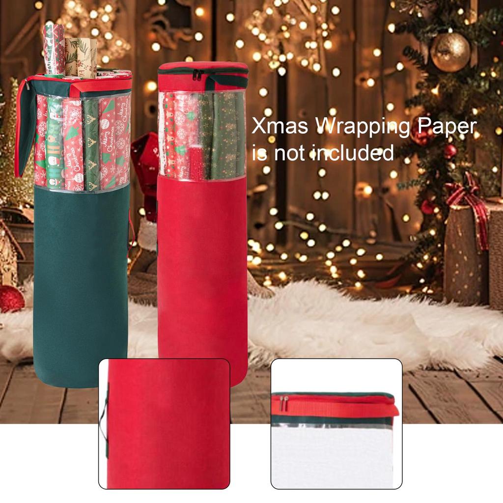 Wrapping Paper Storage Bag Holds 24 Rolls Container Christmas Wrapping Paper Holder for Halloween DIY Craft Projects Festival