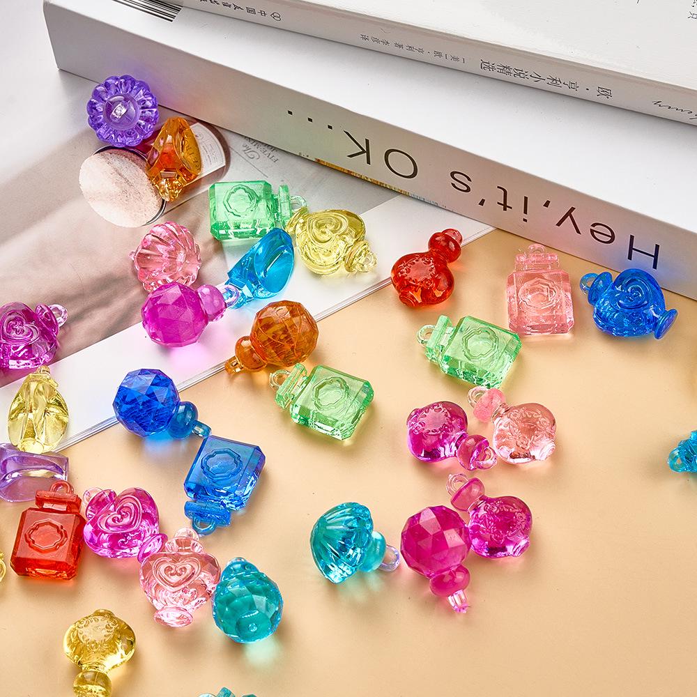 Children's Gem Crystal Perfume Bottle Ornament - DIY Cartoon Pendant