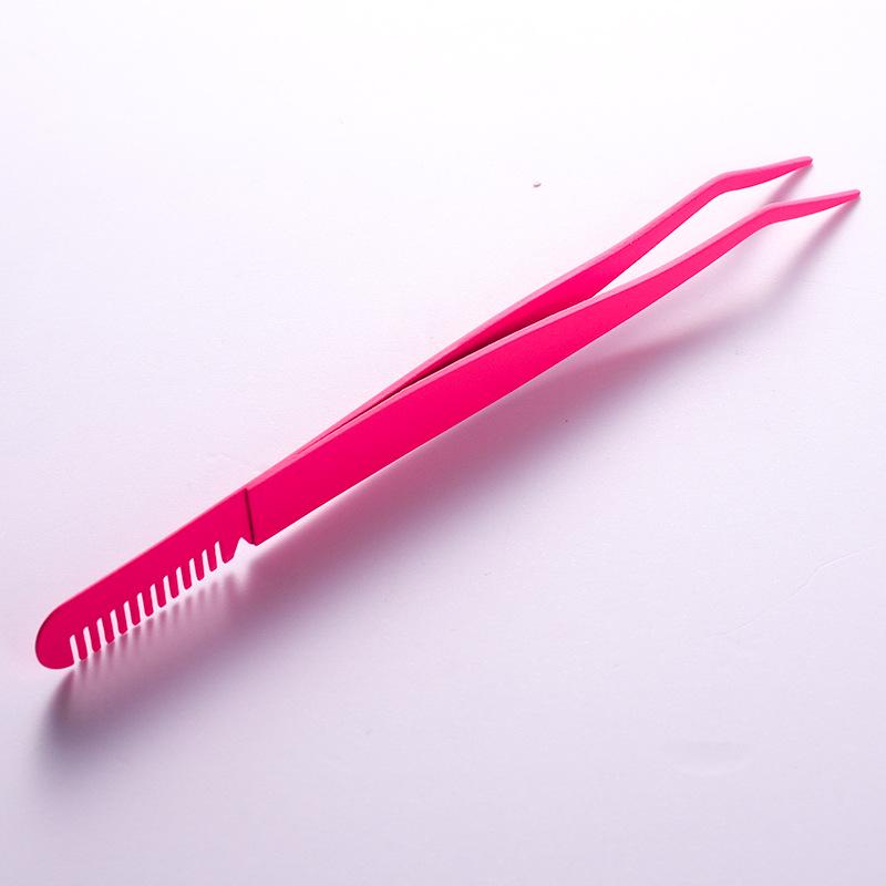 Edelstahl Wimpernzange & Pinzette mit feiner Spitze und Kamm