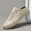 Men's shoes 2025 summer new trend white semi-slip casual shoes men's lazy people are versatile and pedal heel trendy shoes