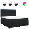 Exclusive House - Bed Slatted Base with Mattress Black 180x200 Cm Velvet