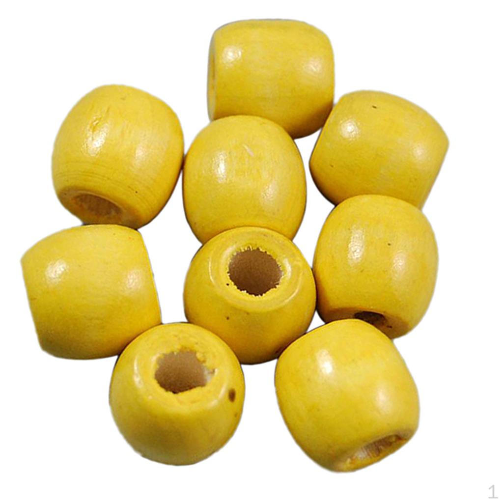 100 шт. окрашенных бусин-бочонков, окрашенных круглых, россыпью. Идеальные аксессуары для изготовления ювелирных изделий и ,