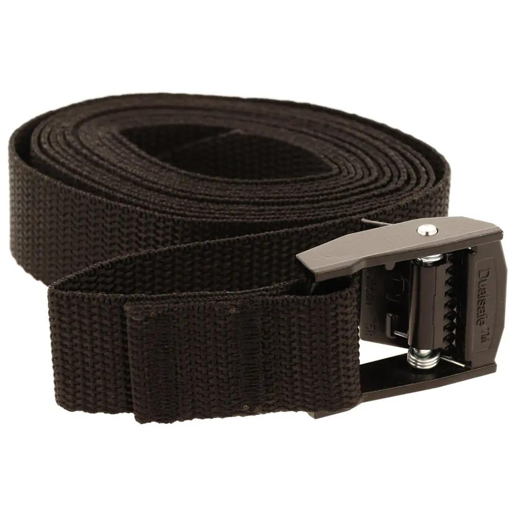 Fastening Strap 25mm X 150cm with Self-Locking Buckle Black 250kg