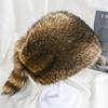 Raccoon Tail Ear Protection Hat Thickened Flat Top Cap High-quality Winter Cap