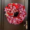 Valentines Wreath Ribbon Home Decor 40cm Artificial Red Wedding Wreath For Indoor Outdoor Bedroom Living Room Office Wedding