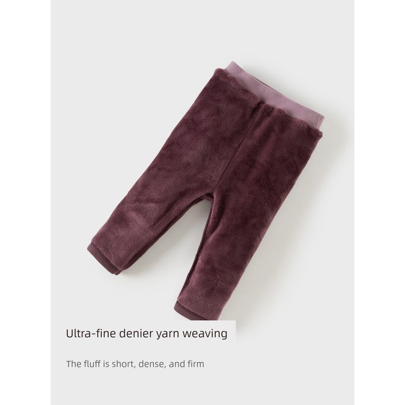 David Bella Children's Harem Pants 2026 Winter Collection Boys' Fleece Pants Girls' Fleece Fake Two-Piece Big Pp Pants