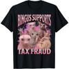 Bingus Supports Tax Fraud Funny Sphinx Cat Meme Bootleg T-Shirt(1)