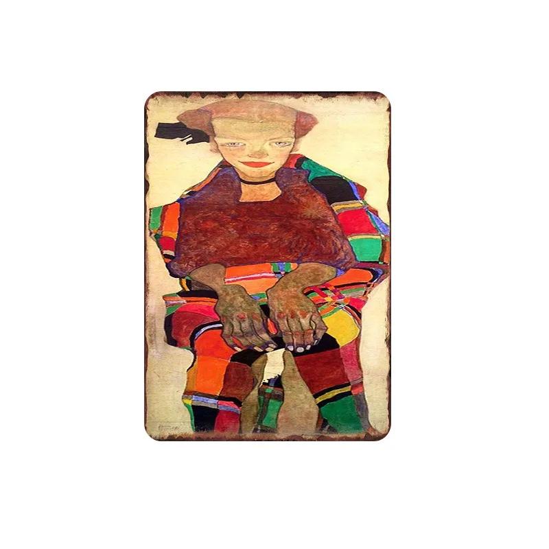 Metal Tin Poster Cartoon Figure Retro Metal Tin Sign Plaque Poster for Bar Club Wall Decor Retro Home Vintage Wall Plate Pendant