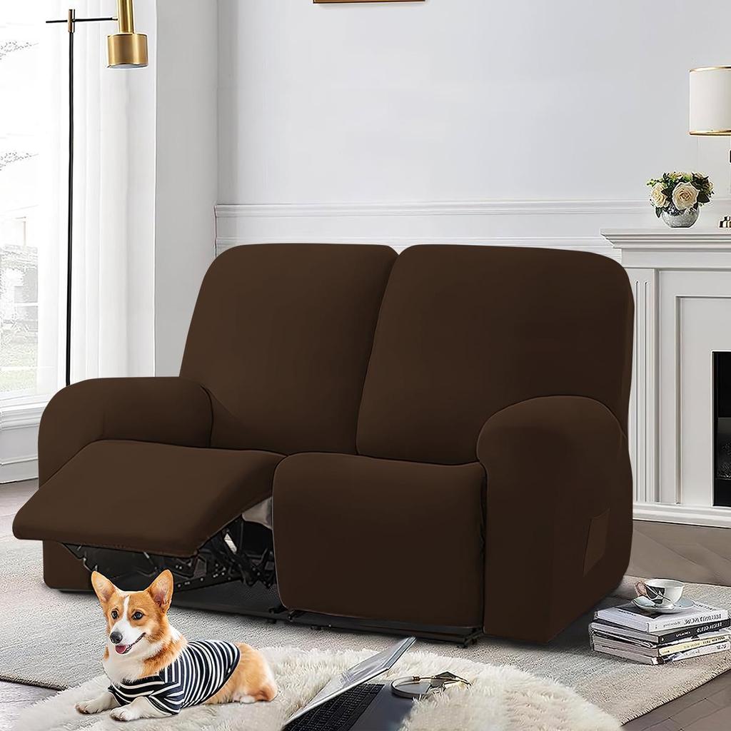 Elastic Waterproof Milk Silk Recliner Sofa Cover - Universal Fit