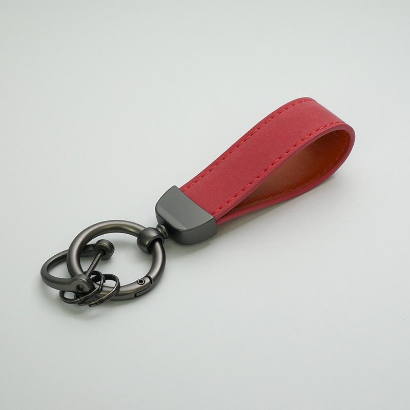 American Creative Frosted Leather Car Keychain: Exquisite, Personalized Hand Rope Pendant for Men and Women