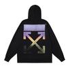 1029 Off-White 2026 Autumn New Gradient Arrow Pattern Printed Men's and Women's Zipper Hoodie