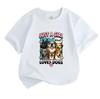 Kids Boys Girls 100% Cotton Crew Neck Short Sleeve T-Shirt, Just A Girl Loves Dogs Print Casual Cute Puppy Animal Pattern Comfortable Breathable Summe