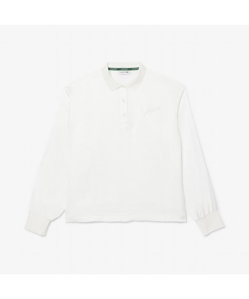 LACOSTE Women'S Fluid Long Sleeve Polo Top Cf5442-55N 70V