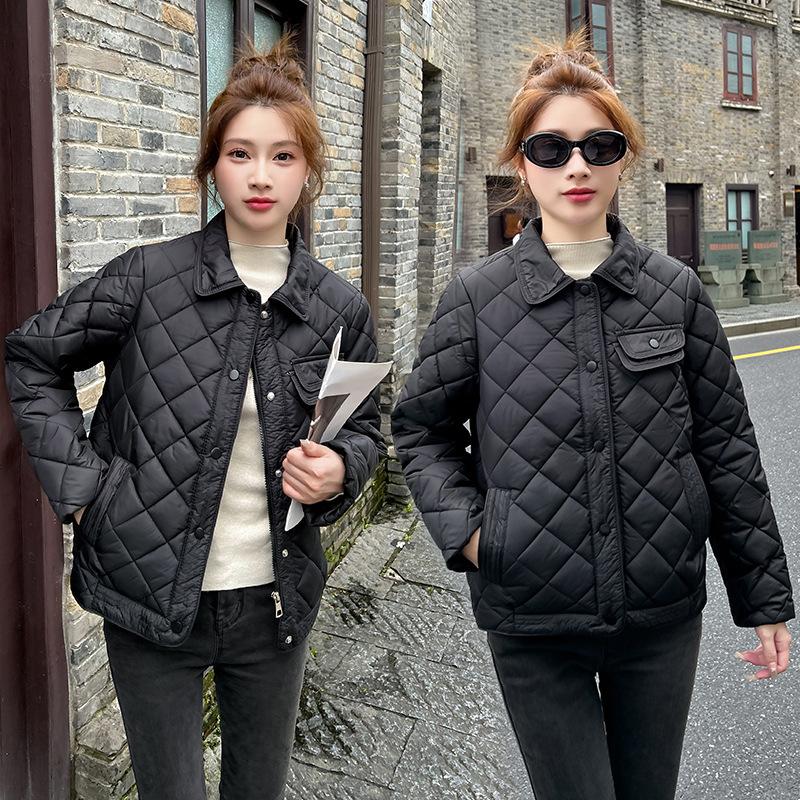 Neue Baumwollkleidung Leicht und dünn Rhombus Kleine Winterjacke
