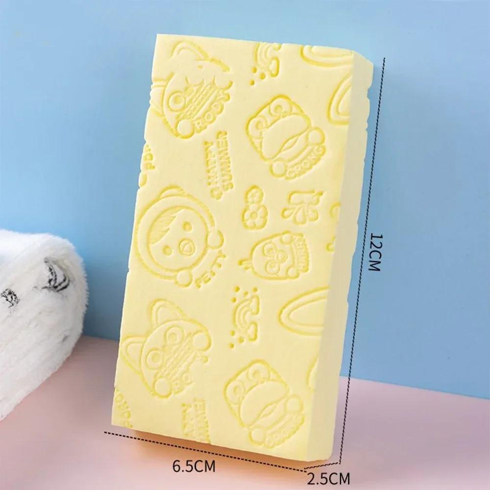 

Exfoliating Scrub Shower Brush Soft Body Scrubber Bath Sponge Body Scrub Exfoliator Skin Cleaner Dead Skin Remover Bathing Silica Gel жовтий