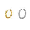 Simple Design Twist Wave Round Earrings Stainless Steel Classic Punk Circle Stud Ear Jewelry Party Gifts For Women Men