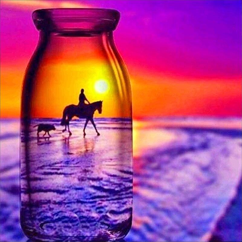 5D DIY diamentowe malowanie filiżanka kawy diamentowe hafty dekoracje ścieg krzyżykowy w pełni z okrągłych wierteł Home Decor instrukcja sztuka prezent