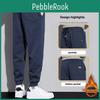 Solid Men Color Drawstring Pants Elastic Waist Solid Color Soft Warm Casual Anklebanded Pockets Loose Spring Fall Sports Sweatpants