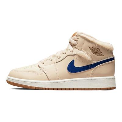 Air 1 Mid Utility GS Fleece Kids Sneakers Tan Pearl-White Dark-Driftwood DO2207-264