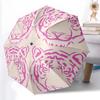 1pc Roses Garden Combination Pattern Sturdy 8-Bone Auto Umbrella, Bright Umbrella, Digital Printed, Foldable Umbrella for On-the-Go Outdoor Use